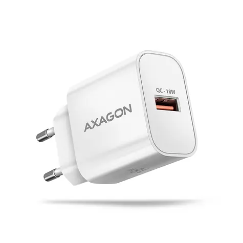 AXAGON ACU-QC18W bílá / nabíječka do sítě / USB-A / 18W 