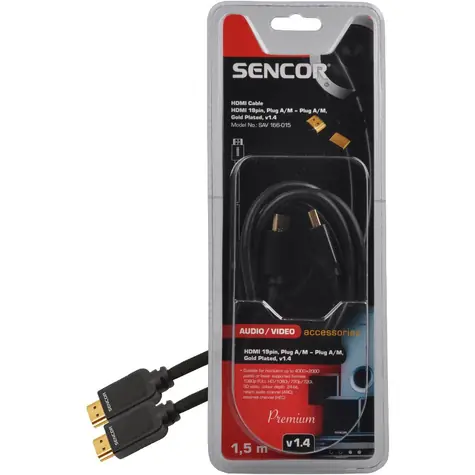 SENCOR SAV 166-015 kabel HDMI M-M v1.4 1.5 m / podpora Ethernetu