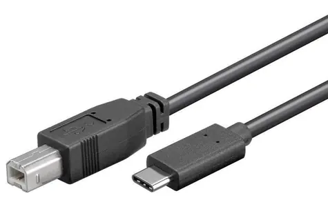 PremiumCord Kabel propojovací USB C samec - USB 2.0 konektor B samec 1m