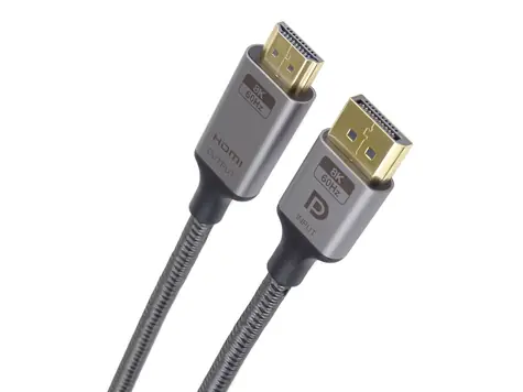 PremiumCord propojovací kabel DisplayPort 1.4 na HDMI2.1 8K@60Hz 4K@144Hz 2m