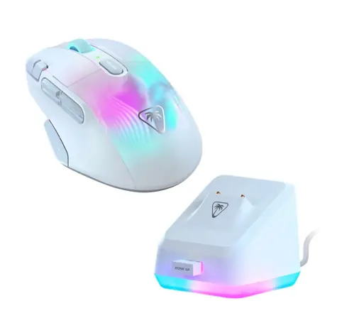 Turtle Beach Bundle KONE XP Air + RGB Rapid nabíjecí stanice bílá / bezdrátová optická herní myš / 19000 DPI / USB / BT 
