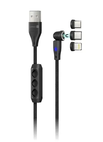 CONNECT IT Magnetic PowerLink 3in1 kabel (USB-C/Lightning/MicroUSB) 2m