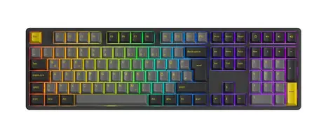 Akko Black & Gold 5108B Plus (V3 Cream Blue) černá / Herní bezdrátová klávesnice / mechanická / BT / 2.4 GHz / DE 