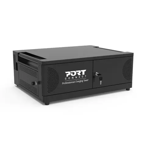 PORT CONNECT CHARGING CABINET černá / Nabíjecí skříň pro 6 notebooku / USB-C / uzamykatelné dveře