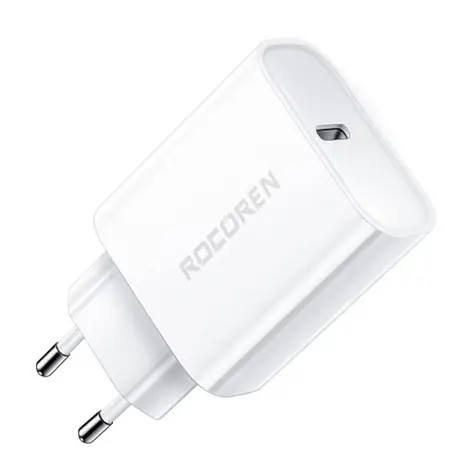 Rocoren PD bílá / Rychlonabíjecí adaptér / 20W / 1x USB-C 