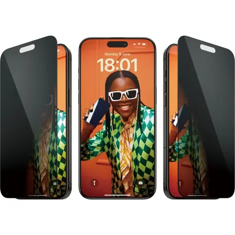 PanzerGlass Tvrzené sklo UWF Privacy s aplikátorem pro Apple iPhone 15 Pro Max černá