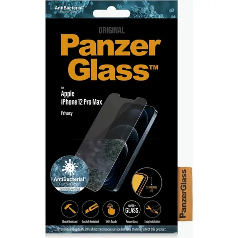 PanzerGlass Tvrzené sklo Privacy Standard Fit AB pro Apple iPhone 12 Pro Max čirá