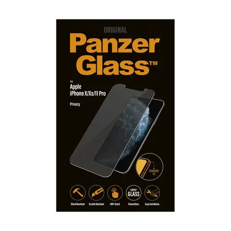 PanzerGlass Tvrzené sklo Privacy Standard Fit pro Apple iPhone 11 Pro/XS/X čirá