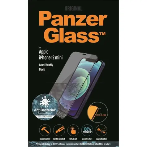 PanzerGlass Tvrzené sklo Case Friendly AB pro Apple iPhone 12 mini černá