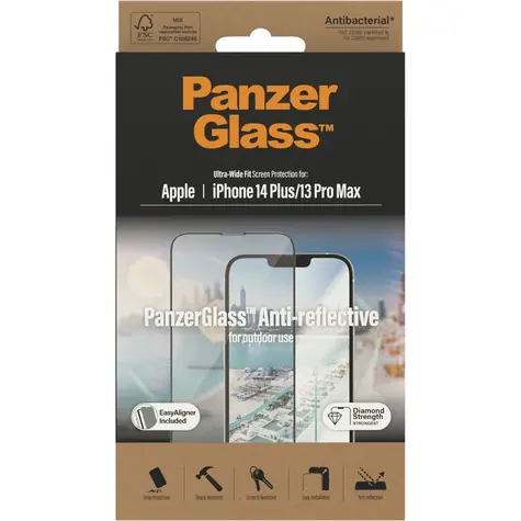 PanzerGlass Tvrzené sklo UWF Anti-Reflective AB s aplikátorem pro Apple iPhone 14 Plus/13 Pro Max černá