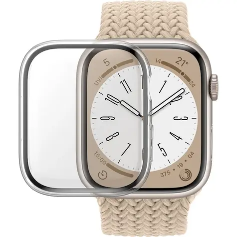 PanzerGlass Tvrzené sklo Full Body D3O pro Apple Watch 9/8/7 45 mm transparentní