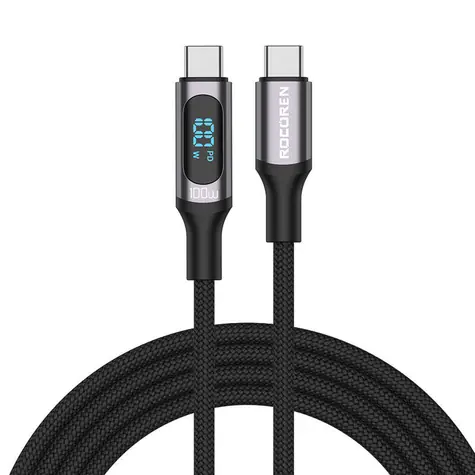 Rocoren Digital Rychlonabíjecí kabel USB-C (M) - USB-C (M) 1 m šedá 