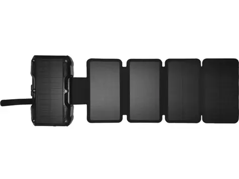 Sandberg Solar 5-Panel Powerbank černá / bezdrátové nabíjení / USB-A/C / 27000mAh / 15W / IP54 / LCD displej