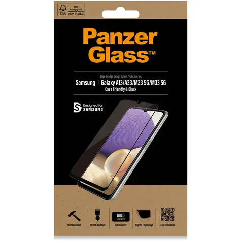 PanzerGlass Tvrzené sklo Case Friendly AB pro Samsung Galaxy A73 5G černá
