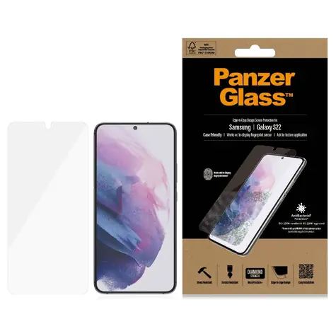PanzerGlass Tvrzené sklo Case Friendly AB pro Samsung Galaxy S22 čirá