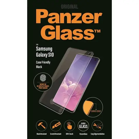 PanzerGlass Tvrzené sklo Case Friendly pro Samsung Galaxy S10 Fingerprint komp. černá