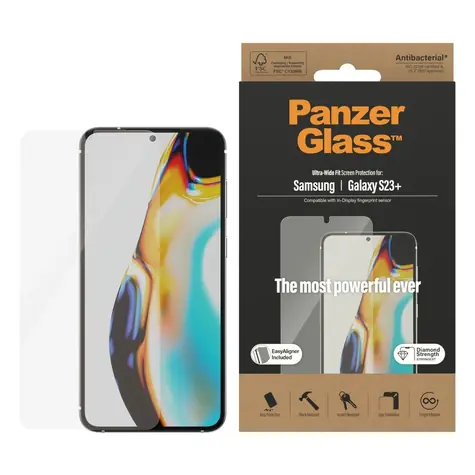 PanzerGlass Tvrzené sklo UWF AB FP wA pro Samsung Galaxy S23+ černá