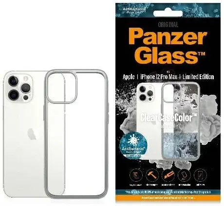 PanzerGlass Pouzdro ClearCaseColor AB pro iPhone 12 Pro Max satin silver
