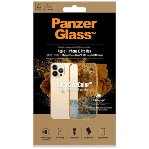 PanzerGlass Pouzdro ClearCaseColor AB pro Apple iPhone 13 Pro Max tangerine