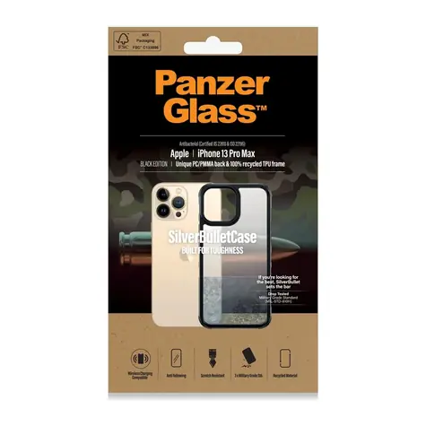PanzerGlass Pouzdro SilverBullet ClearCase AB pro Apple iPhone 13 Pro Max černá