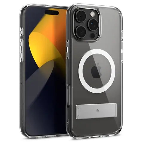 Spigen Caseology Capella MagSafe Kickstand ochranný kryt pro Apple iPhone 16 Pro Max clear white