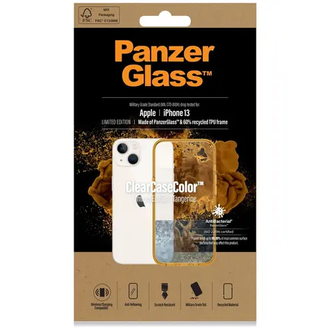 PanzerGlass Pouzdro ClearCaseColor AB pro iPhone 13 tangerine