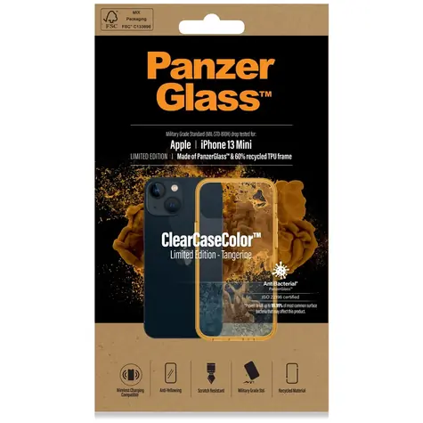 PanzerGlass Pouzdro ClearCaseColor AB pro iPhone 13 mini tangerine