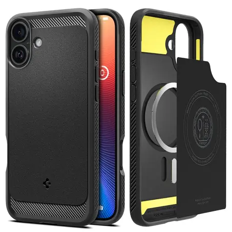 Spigen Rugged Armor MagSafe ochranný kryt pro Apple iPhone 16 Plus matte black
