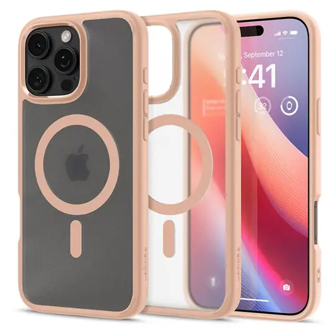 Spigen Ultra Hybrid MagSafe ochranný kryt pro Apple iPhone 16 Pro frost rose titanium