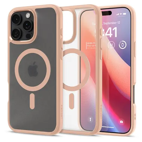 Spigen Ultra Hybrid MagSafe ochranný kryt pro Apple iPhone 16 Pro Max frost rose titanium