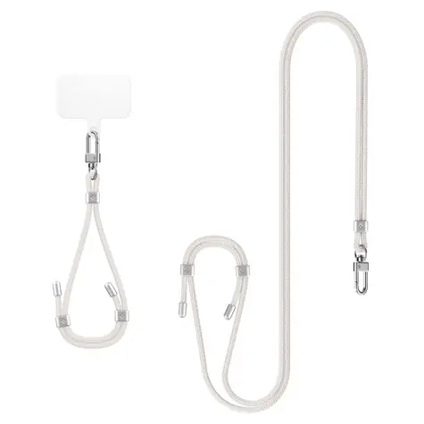 Spigen Universal Set 2 Cross Body Strap + Wrist Strap + ConTag2 pearl white