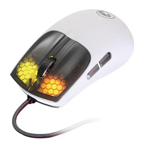 Marvo M727 bílá / herní optická myš / 12000 DPI / RGB / USB / 1.6m