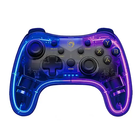 Marvo GHOST 40 transparentní / Bezdrátový herní ovladač / pro PC / PS3/4 / Android & iOS / RGB