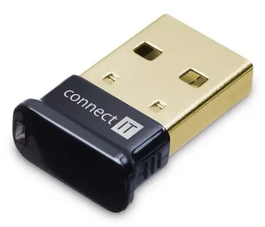 Rozbaleno - CONNECT IT CFF-1100 černá / Bluetooth USB adaptér / BT 5.0 / rozbaleno