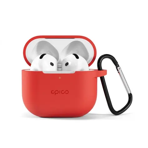 Epico Silikonové outdoor pouzdro pro Apple AirPods 4/4(ANC) červená
