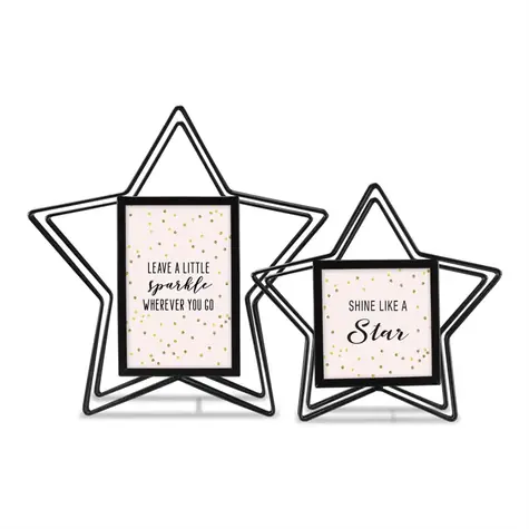 Hama STELLA 10x15 cm a 10x10 cm / Portrétový rámeček / Kov / Černá / 2ks