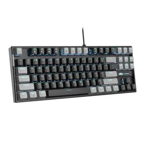 MageGee MK-STAR šedo-černá / Mechanická klávesnice / US layout / kabel USB-A / RGB podsvícení 
