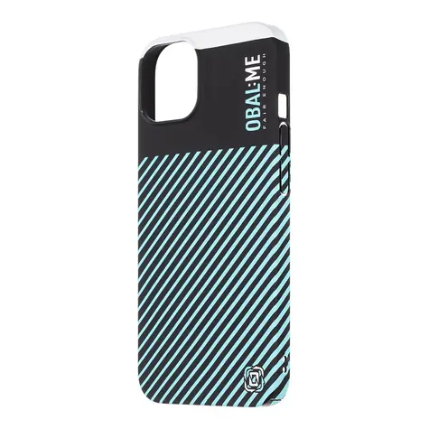 OBAL:ME Flossy Stripes Kryt pro Apple iPhone 13 černá/světle modrá