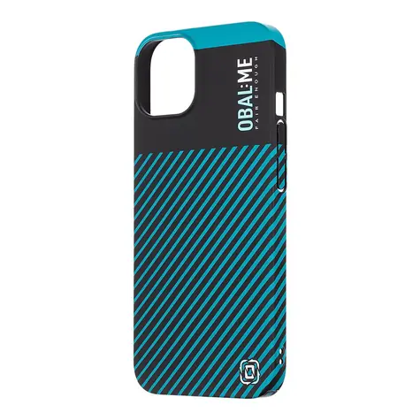 OBAL:ME Flossy Stripes Kryt pro Apple iPhone 13 černá/tyrkys