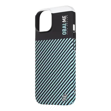 OBAL:ME Flossy Stripes Kryt pro Apple iPhone 14 černá/světle modrá