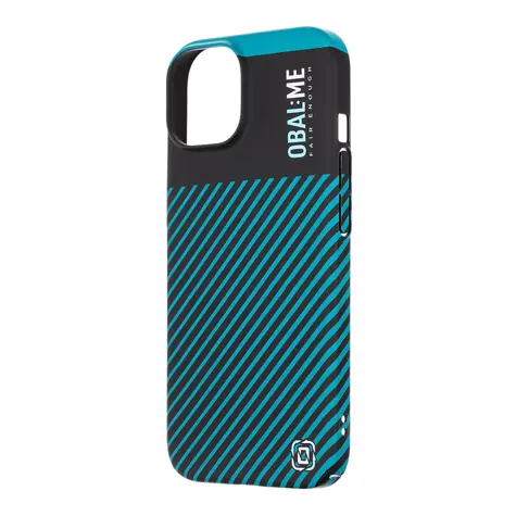 OBAL:ME Flossy Stripes Kryt pro Apple iPhone 15 černá/tyrkys