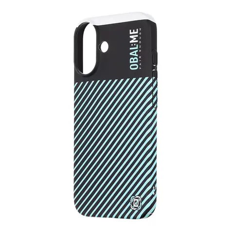 OBAL:ME Flossy Stripes Kryt pro Apple iPhone 16 Plus černá/světle modrá