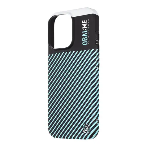 OBAL:ME Flossy Stripes Kryt pro Apple iPhone 16 Pro černá/světle modrá