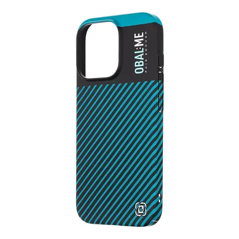 OBAL:ME Flossy Stripes Kryt pro Apple iPhone 16 Pro černá/tyrkys