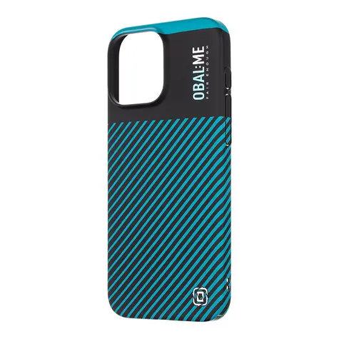 OBAL:ME Flossy Stripes Kryt pro Apple iPhone 16 Pro Max černá/tyrkys