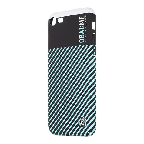 OBAL:ME Flossy Stripes Kryt pro Apple iPhone 7/8/SE2020/SE2022 černá/světle modrá