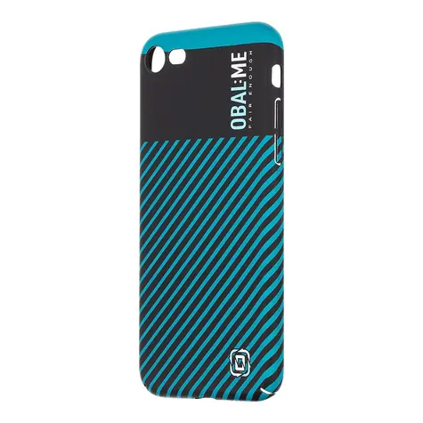 OBAL:ME Flossy Stripes Kryt pro Apple iPhone 7/8/SE2020/SE2022 černá/tyrkys