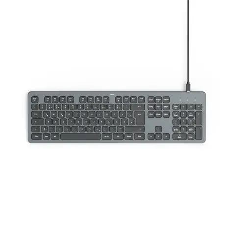Hama CK-400 černá / Kancelářská klávesnice / podsvícená / USB-A/C / CZ/SK Layout