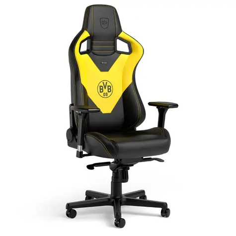 noblechairs EPIC Borussia Dortmund Edition / Herní židle / PU kůže / nastavitelná / pojezdová kolečka / nosnost 120 kg 