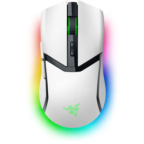 Razer Cobra Pro bílá / herní bezdrátová myš / optická / 30000 DPI / 8 tlačítek / USB-C / USB dongle
